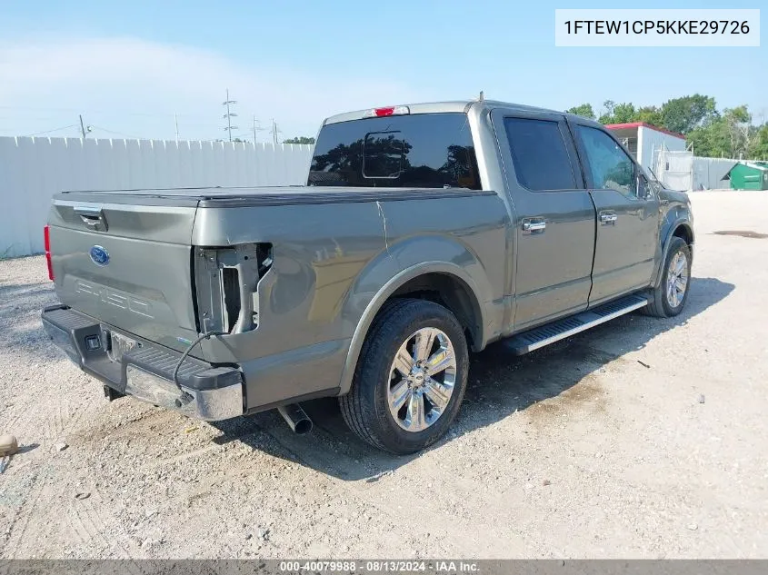 1FTEW1CP5KKE29726 2019 Ford F-150 Lariat