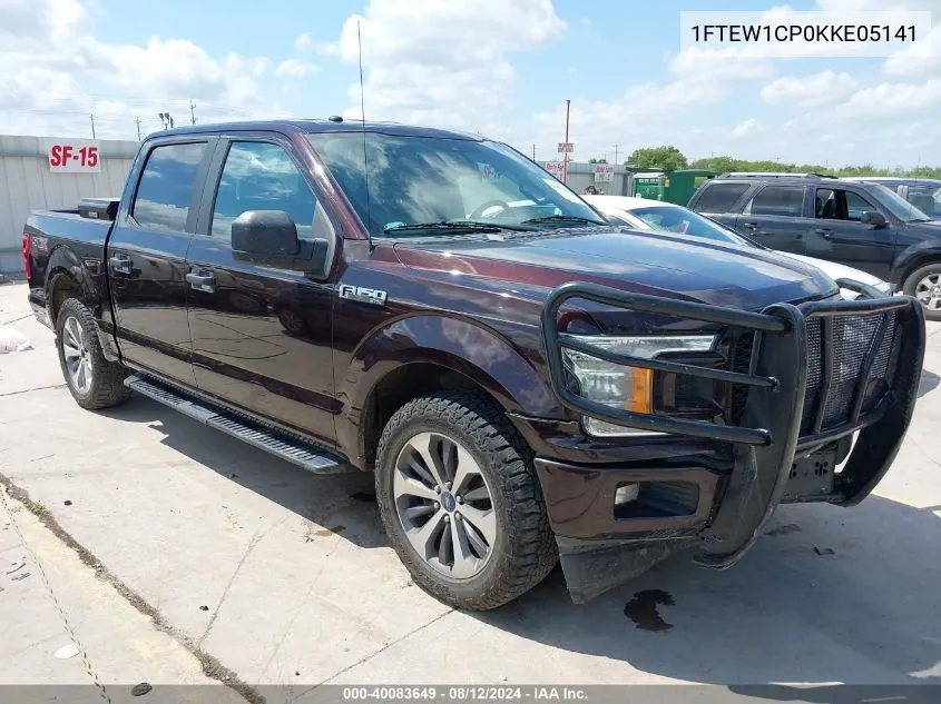 2019 Ford F-150 Xl VIN: 1FTEW1CP0KKE05141 Lot: 40083649