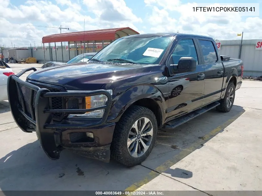 2019 Ford F-150 Xl VIN: 1FTEW1CP0KKE05141 Lot: 40083649