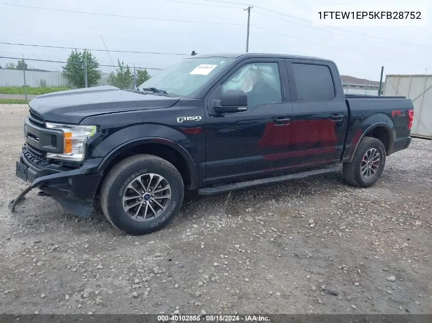 1FTEW1EP5KFB28752 2019 Ford F-150 Xlt