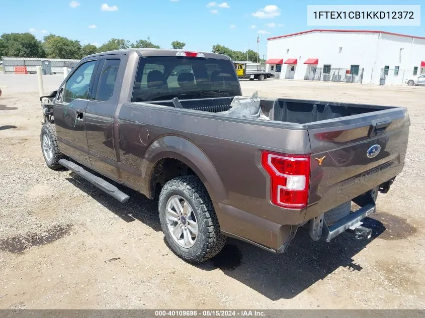 1FTEX1CB1KKD12372 2019 Ford F-150 Xlt