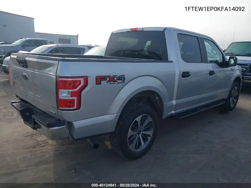 2019 Ford F-150 Xl VIN: 1FTEW1EP0KFA14092 Lot: 40124941