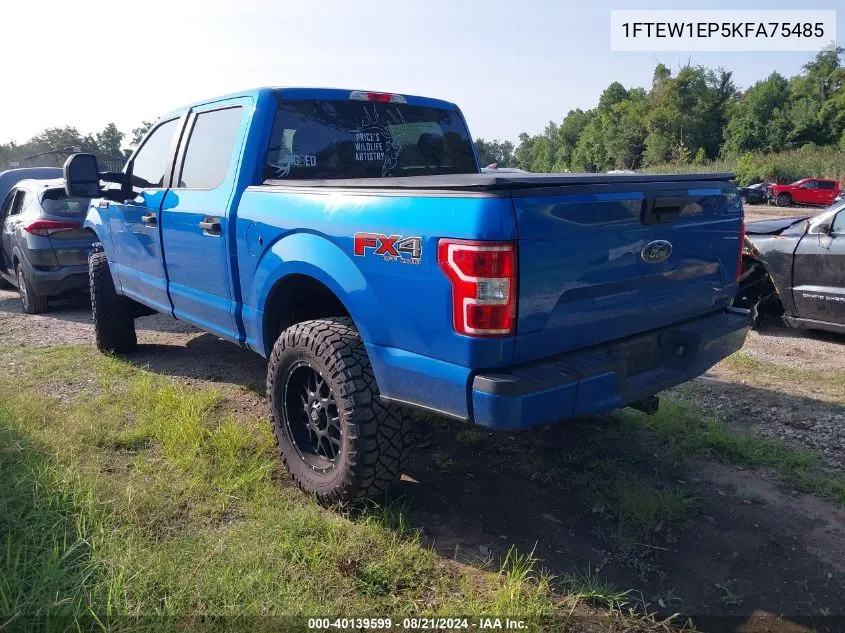 1FTEW1EP5KFA75485 2019 Ford F150 Supercrew