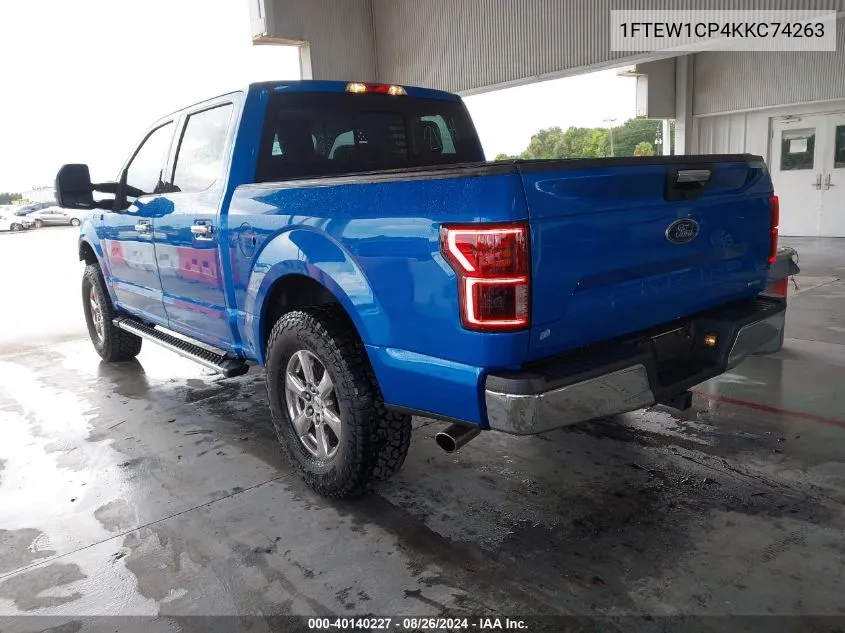 2019 Ford F-150 Xlt VIN: 1FTEW1CP4KKC74263 Lot: 40140227