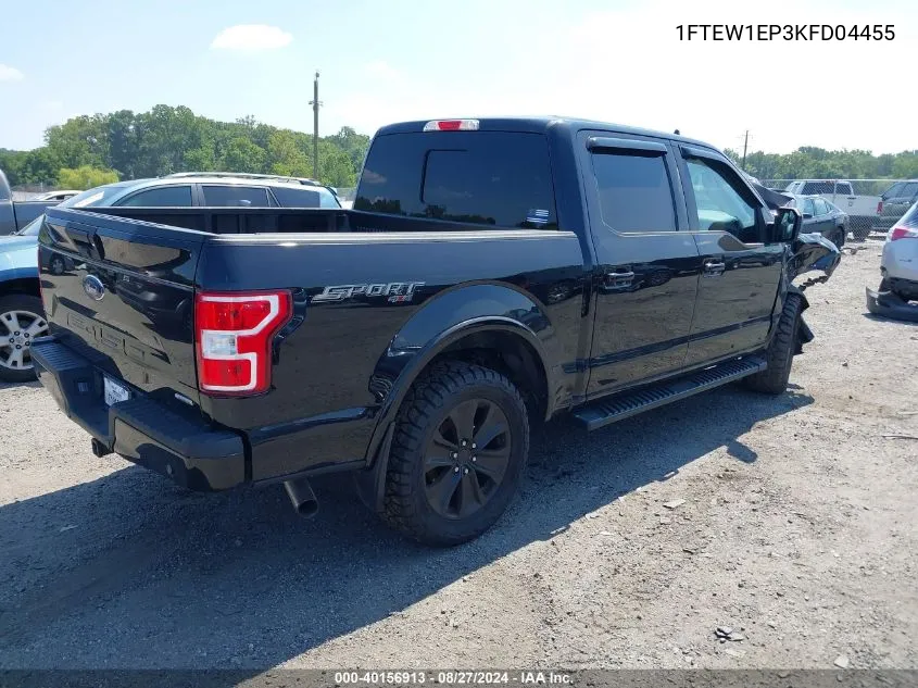 2019 Ford F-150 Xlt VIN: 1FTEW1EP3KFD04455 Lot: 40156913