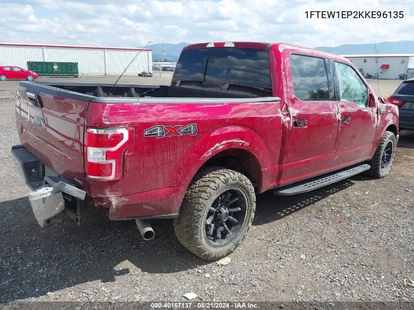 2019 Ford F-150 Xlt VIN: 1FTEW1EP2KKE96135 Lot: 40167137