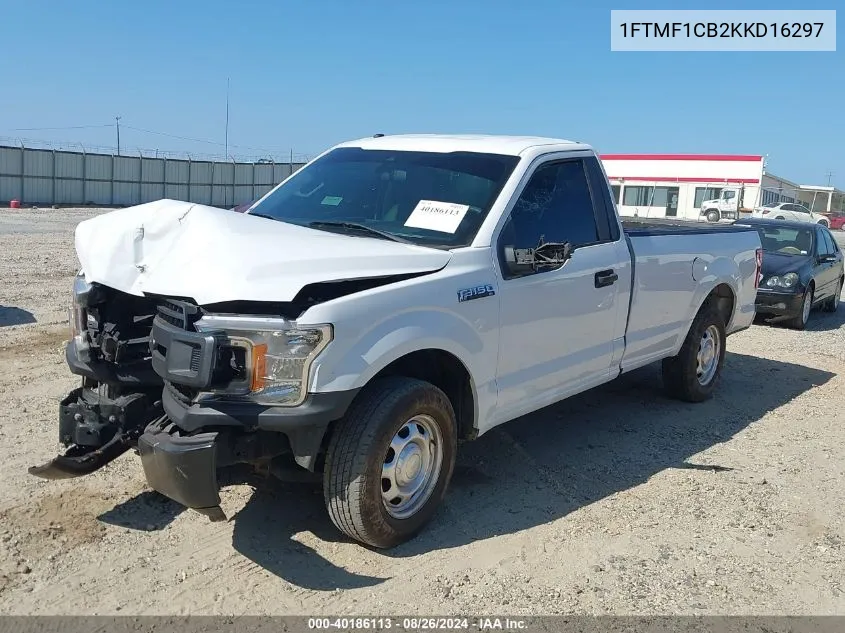 2019 Ford F-150 Xl VIN: 1FTMF1CB2KKD16297 Lot: 40186113