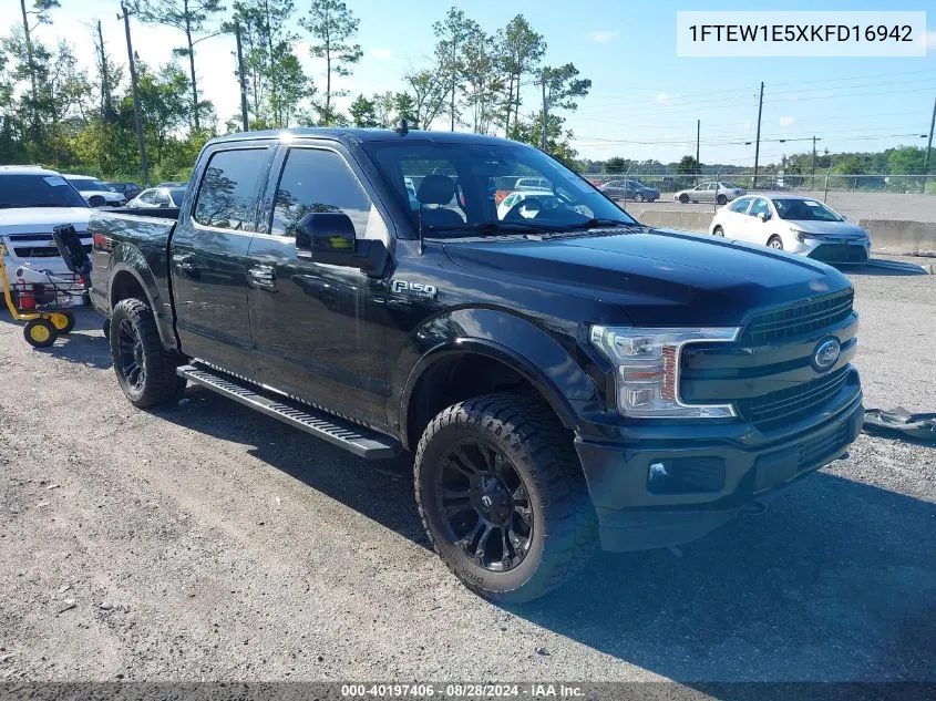 1FTEW1E5XKFD16942 2019 Ford F-150 Lariat