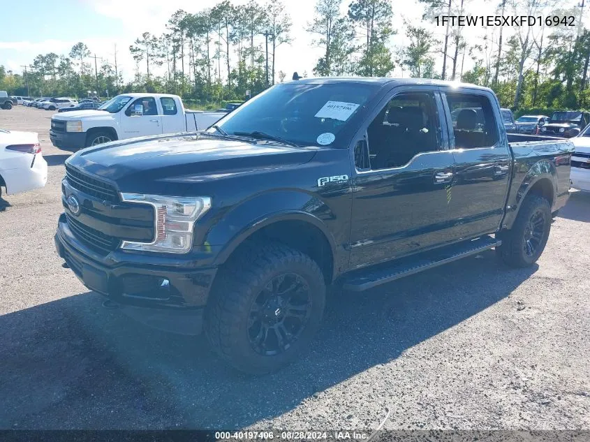 1FTEW1E5XKFD16942 2019 Ford F-150 Lariat