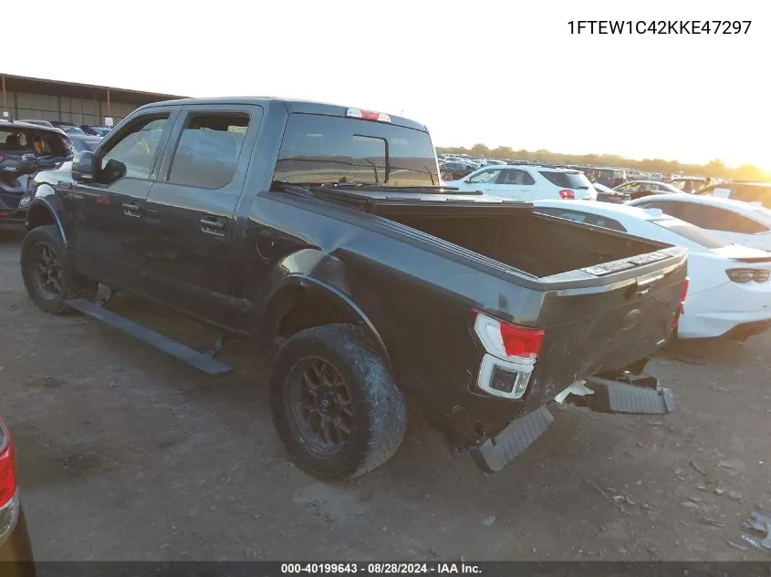 1FTEW1C42KKE47297 2019 Ford F-150 Lariat