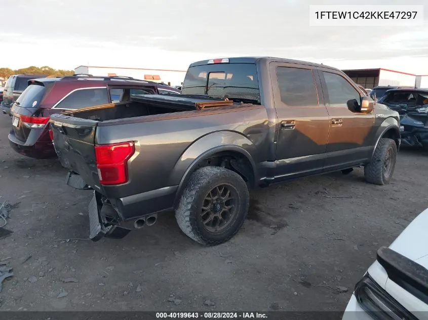 1FTEW1C42KKE47297 2019 Ford F-150 Lariat