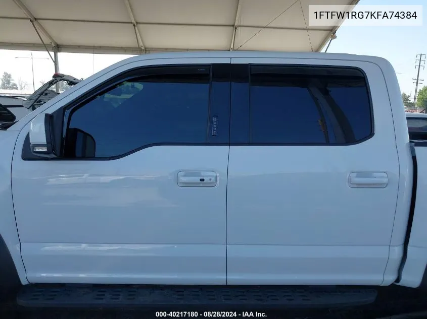 1FTFW1RG7KFA74384 2019 Ford F-150 Raptor