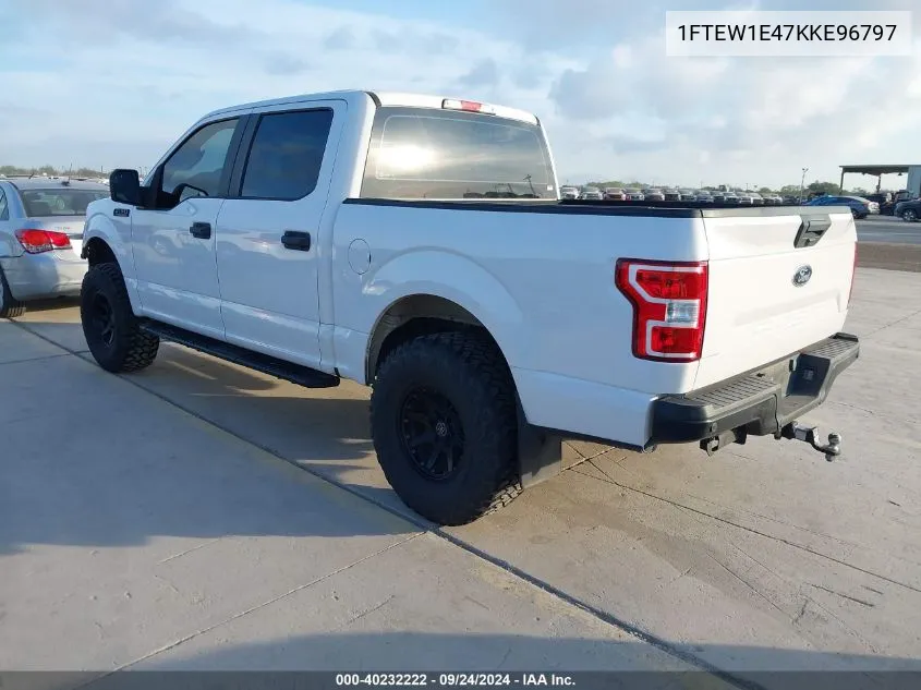 2019 Ford F-150 Xl VIN: 1FTEW1E47KKE96797 Lot: 40232222