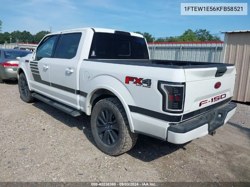 2019 Ford F-150 Xlt VIN: 1FTEW1E56KFB58521 Lot: 40238380