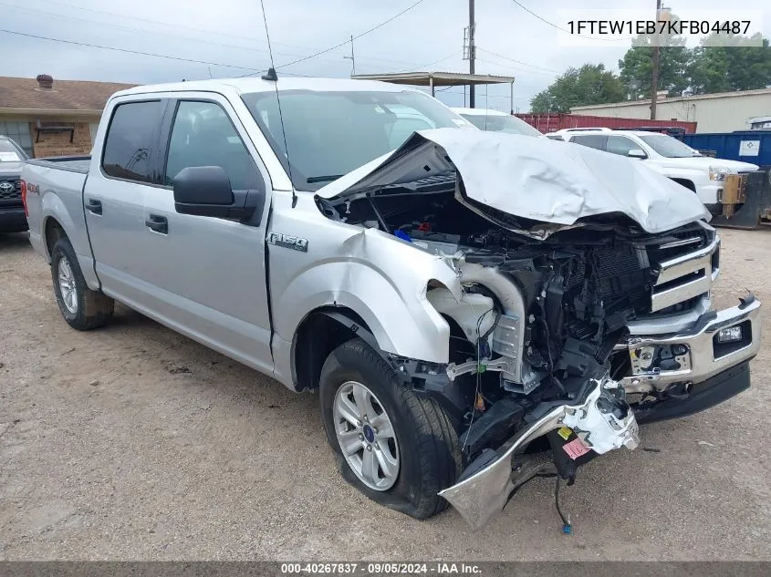 2019 Ford F-150 Xlt VIN: 1FTEW1EB7KFB04487 Lot: 40267837