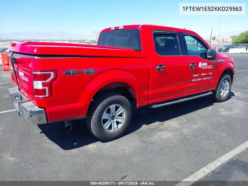 2019 Ford F-150 Xlt VIN: 1FTEW1E52KKD29563 Lot: 40290171