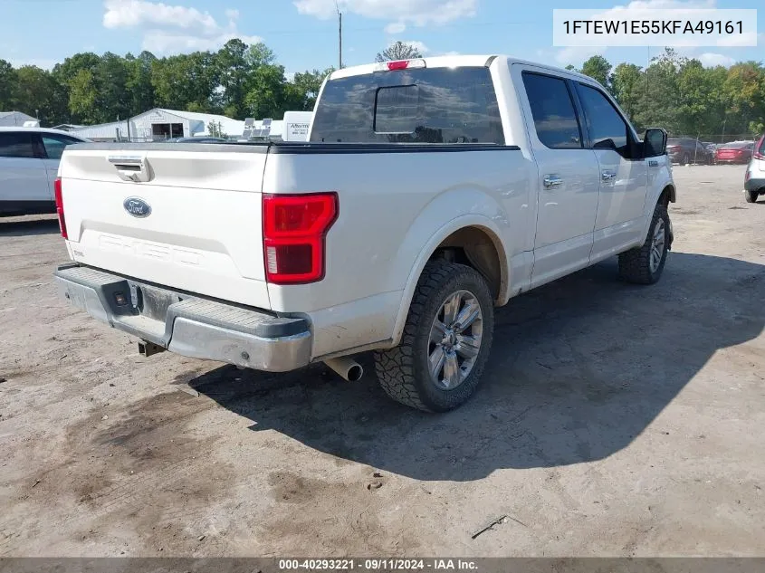 1FTEW1E55KFA49161 2019 Ford F-150 Lariat