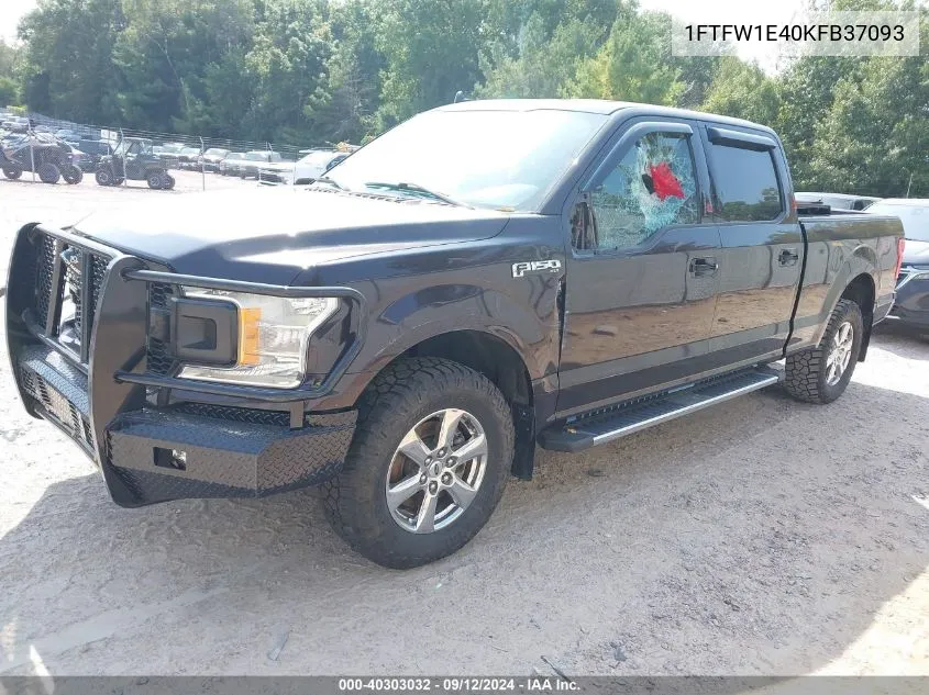 1FTFW1E40KFB37093 2019 Ford F-150 Xlt