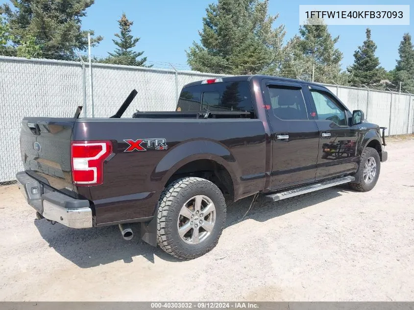 1FTFW1E40KFB37093 2019 Ford F-150 Xlt