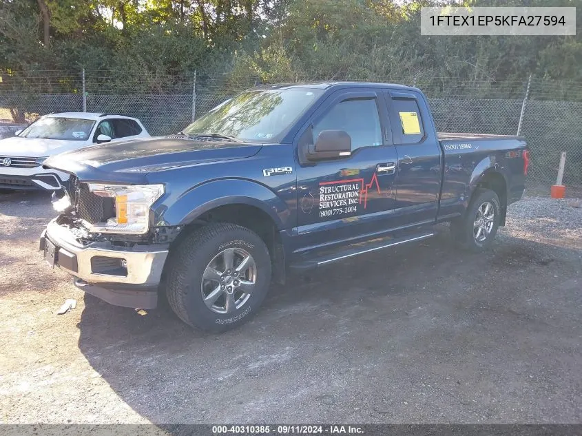 1FTEX1EP5KFA27594 2019 Ford F-150 Super Cab