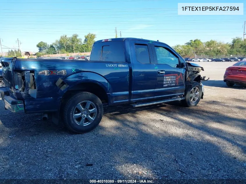 1FTEX1EP5KFA27594 2019 Ford F-150 Super Cab