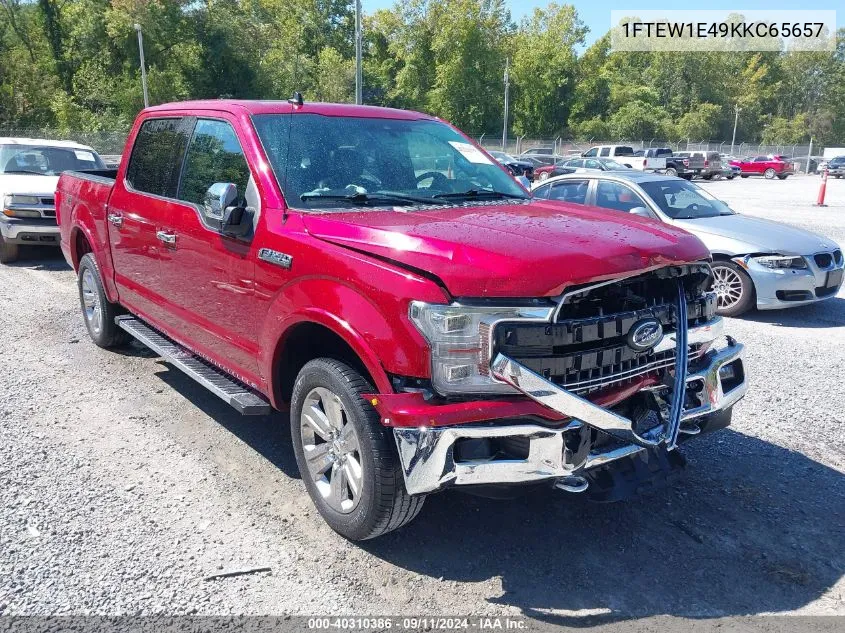 1FTEW1E49KKC65657 2019 Ford F150 Supercrew