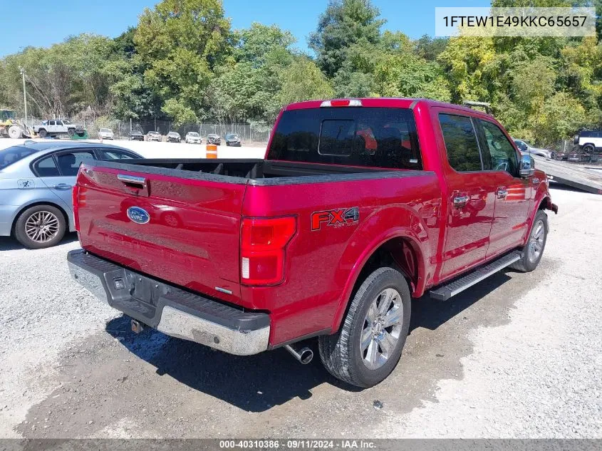 1FTEW1E49KKC65657 2019 Ford F150 Supercrew