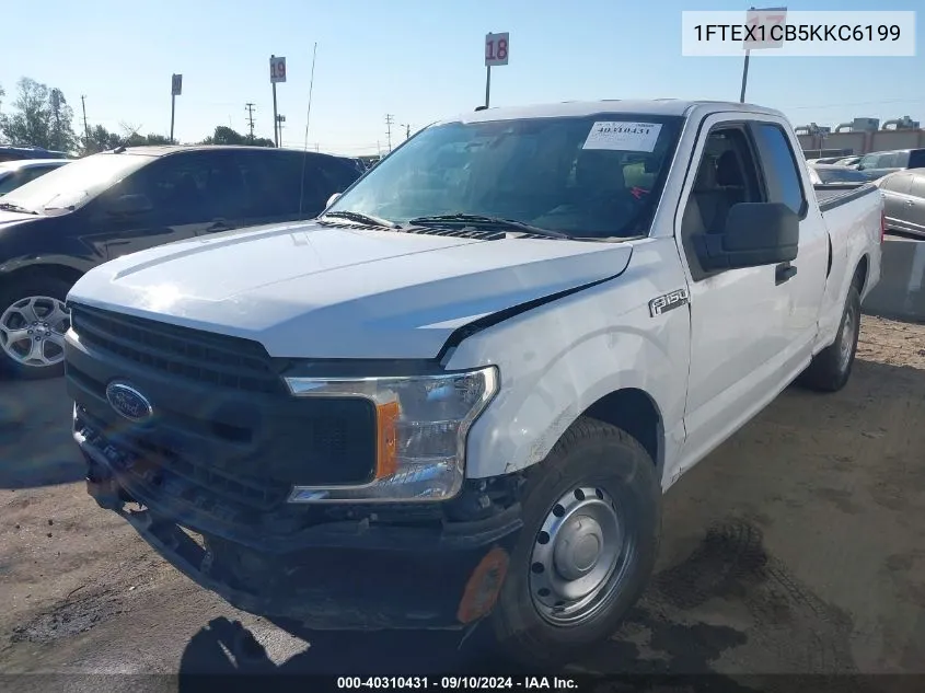 1FTEX1CB5KKC6199 2019 Ford F150 Super Cab