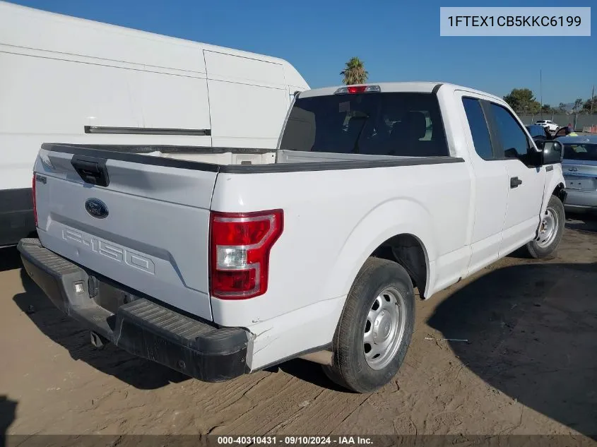 1FTEX1CB5KKC6199 2019 Ford F150 Super Cab