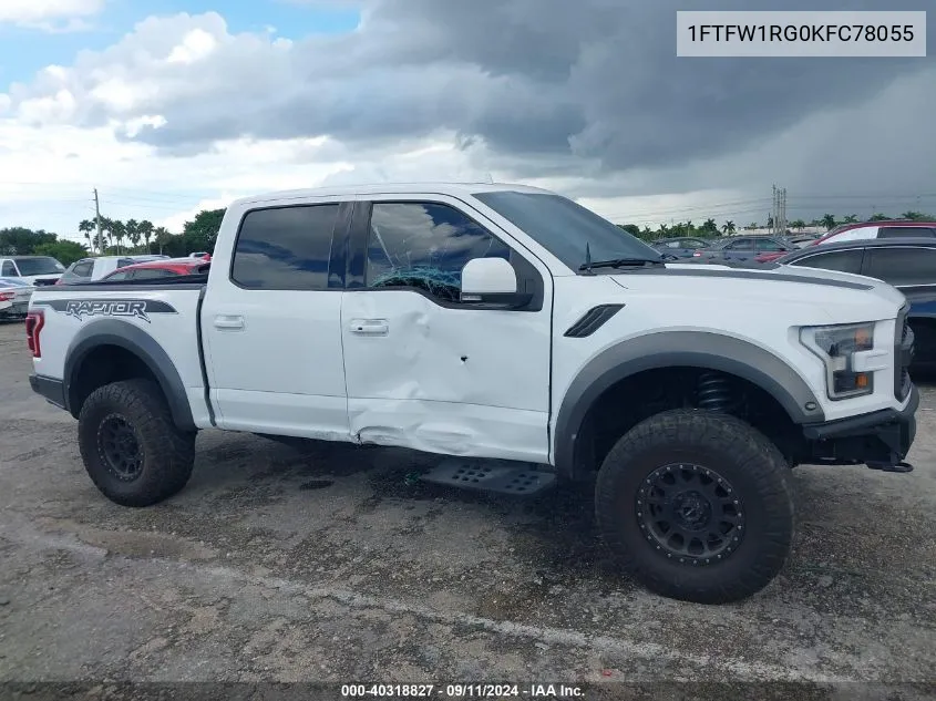 1FTFW1RG0KFC78055 2019 Ford F-150 Raptor