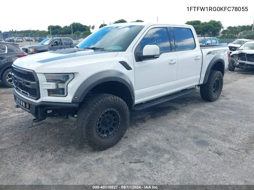 2019 Ford F-150 Raptor VIN: 1FTFW1RG0KFC78055 Lot: 40318827