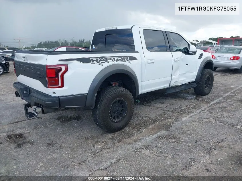 1FTFW1RG0KFC78055 2019 Ford F-150 Raptor