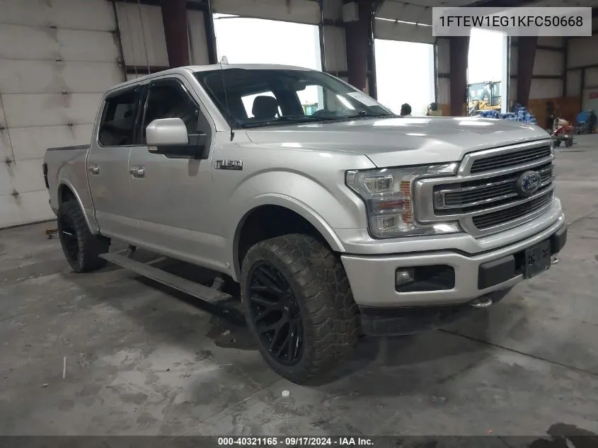 1FTEW1EG1KFC50668 2019 Ford F-150 Limited