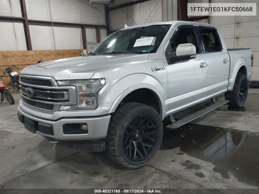 1FTEW1EG1KFC50668 2019 Ford F-150 Limited