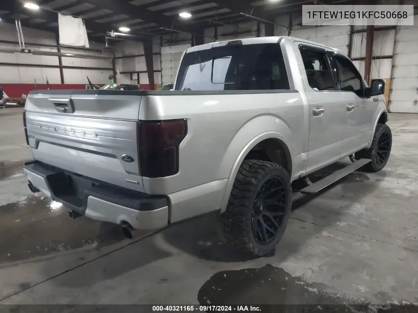 1FTEW1EG1KFC50668 2019 Ford F-150 Limited