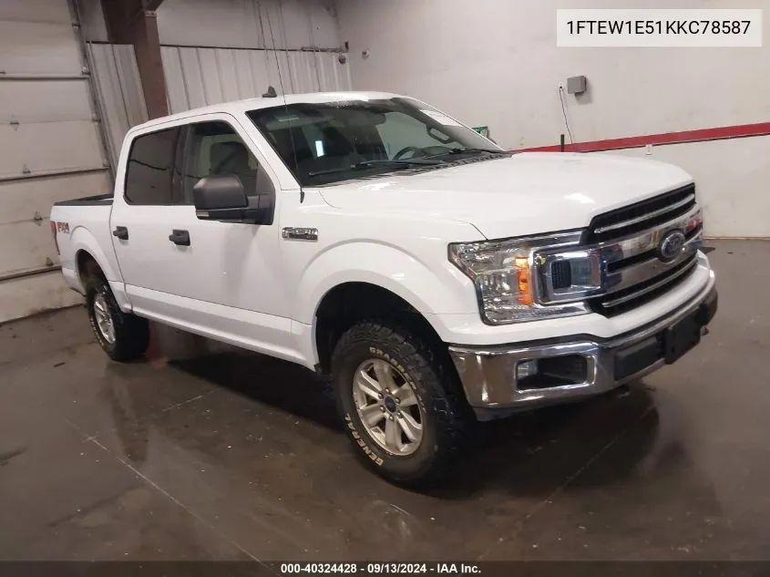 1FTEW1E51KKC78587 2019 Ford F-150 Xlt