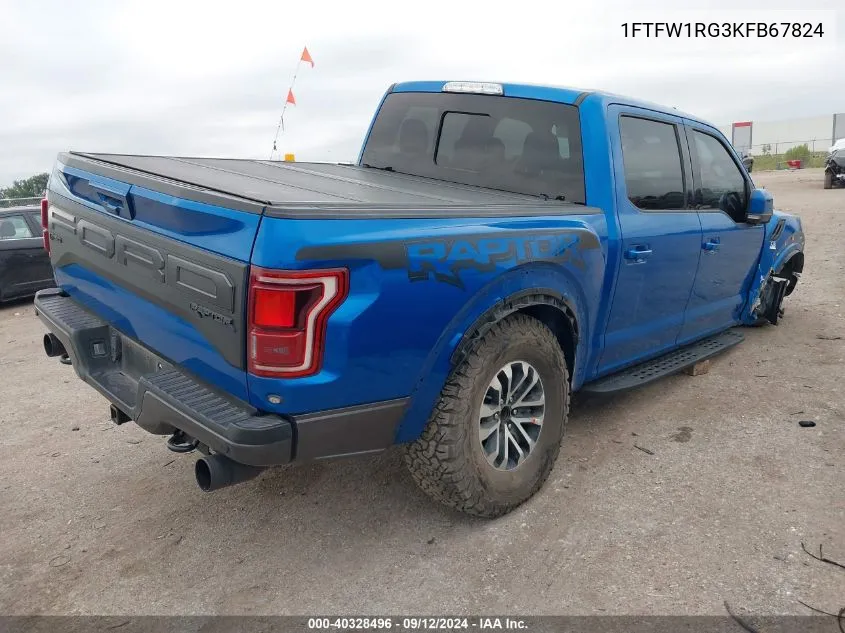 1FTFW1RG3KFB67824 2019 Ford F-150 Raptor