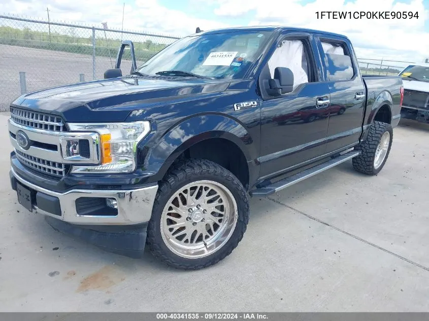 2019 Ford F-150 Xlt VIN: 1FTEW1CP0KKE90594 Lot: 40341535