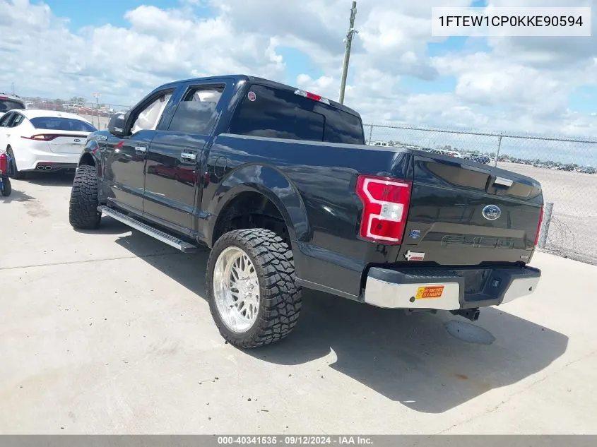 2019 Ford F-150 Xlt VIN: 1FTEW1CP0KKE90594 Lot: 40341535