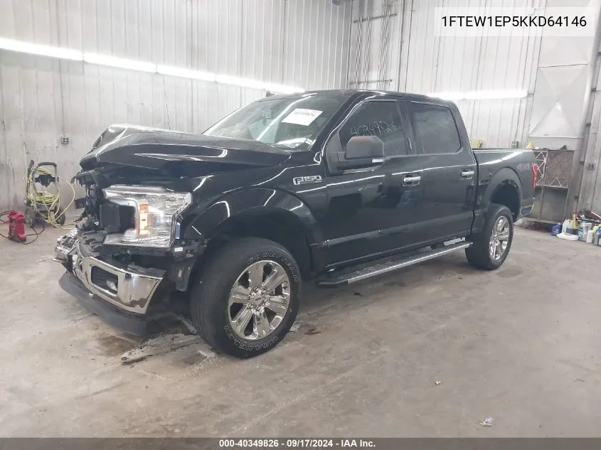 2019 Ford F-150 Xlt VIN: 1FTEW1EP5KKD64146 Lot: 40349826