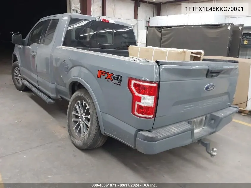 2019 Ford F-150 Xlt VIN: 1FTFX1E48KKC70091 Lot: 40361071