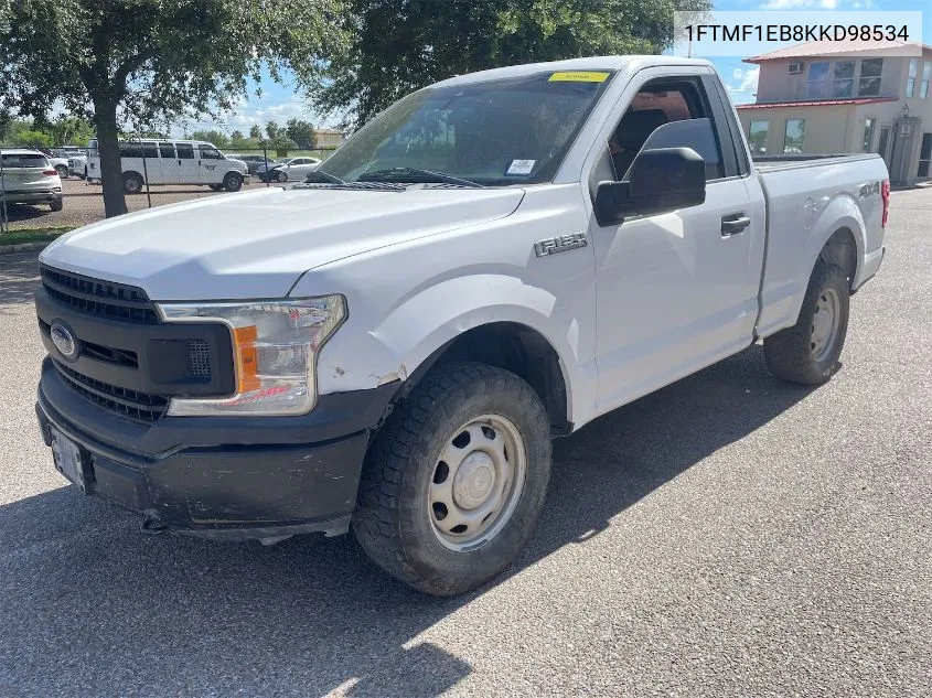 2019 Ford F-150 Xl VIN: 1FTMF1EB8KKD98534 Lot: 40361355