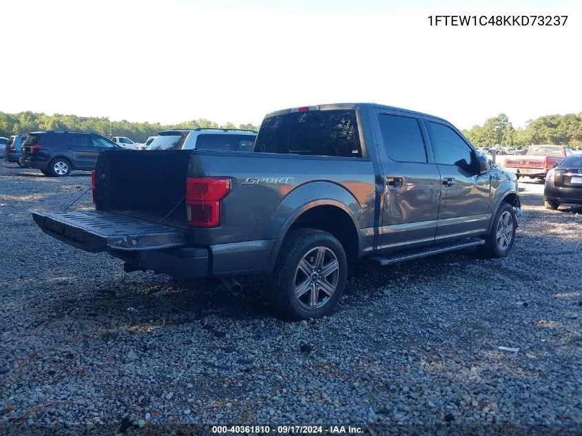 1FTEW1C48KKD73237 2019 Ford F-150 Lariat