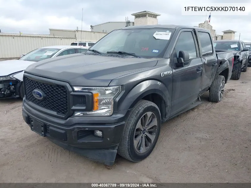 2019 Ford F-150 Xl VIN: 1FTEW1C5XKKD70140 Lot: 40367789