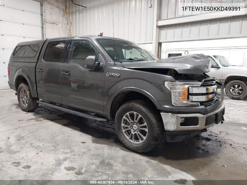 1FTEW1E50KKD49391 2019 Ford F-150 Lariat