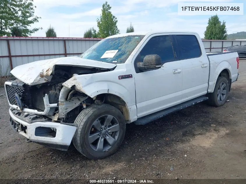 2019 Ford F-150 Xlt VIN: 1FTEW1E45KFB07468 Lot: 40373551