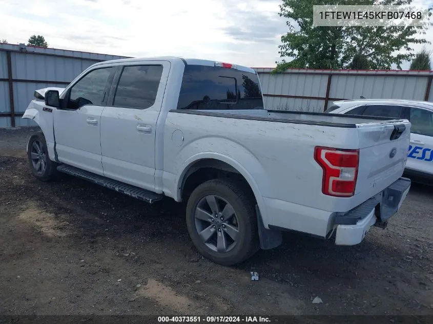 2019 Ford F-150 Xlt VIN: 1FTEW1E45KFB07468 Lot: 40373551