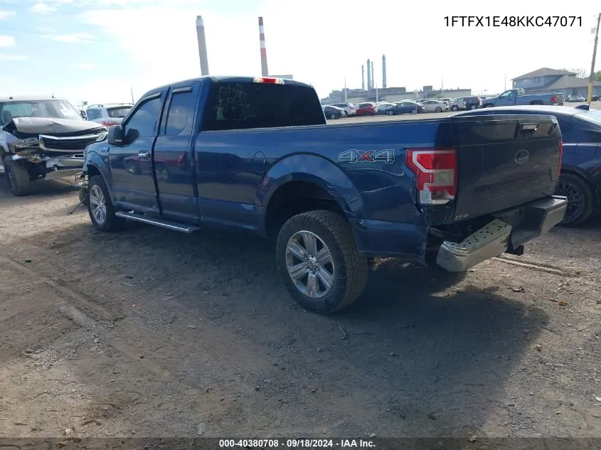 2019 Ford F-150 Xlt VIN: 1FTFX1E48KKC47071 Lot: 40380708