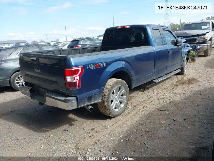 2019 Ford F-150 Xlt VIN: 1FTFX1E48KKC47071 Lot: 40380708