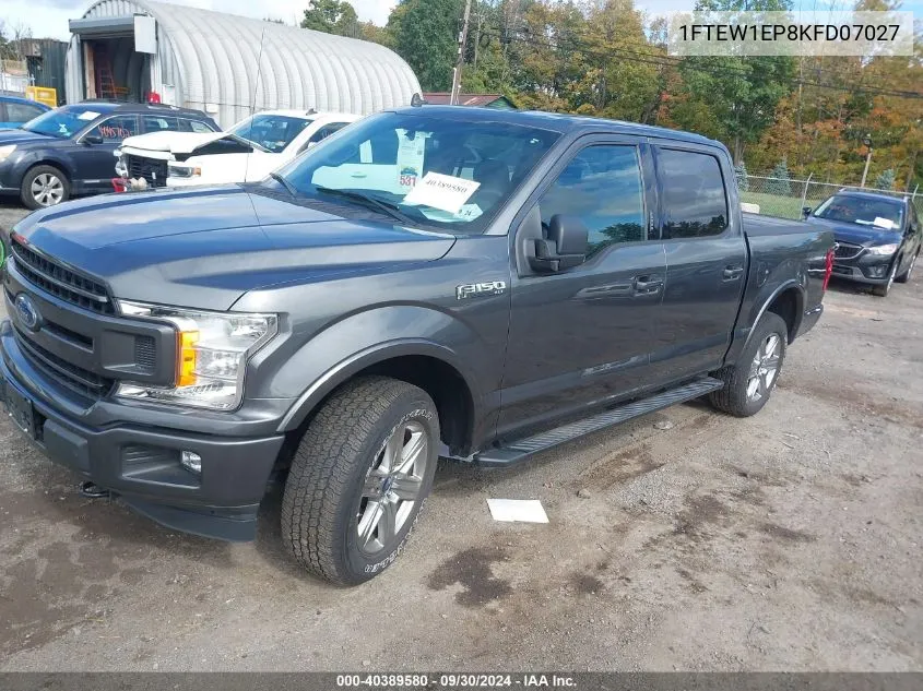 2019 Ford F-150 Xlt VIN: 1FTEW1EP8KFD07027 Lot: 40389580